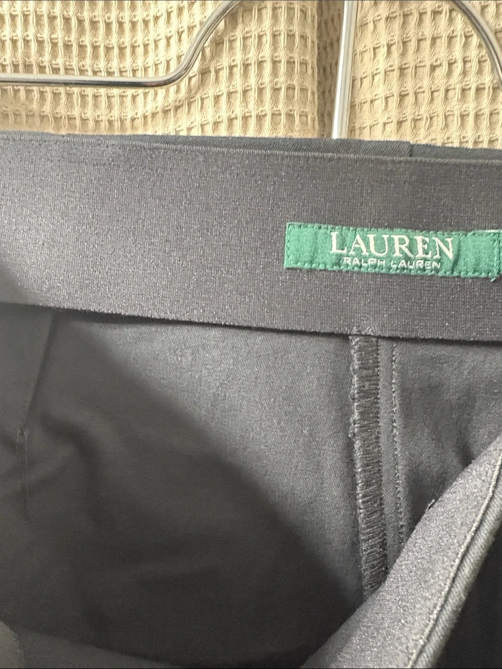 Ralph Lauren Black Dress Pants all stretch thick elastic waist band nwt